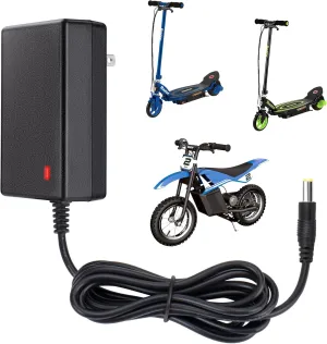 12v Charger for Razor Power Core E90 Charger for Electric Scooter Black Label Powercore E90 E95 12V Kids Ride On MX125 Dirt Bike 5FT 12 Volt Power Adapter