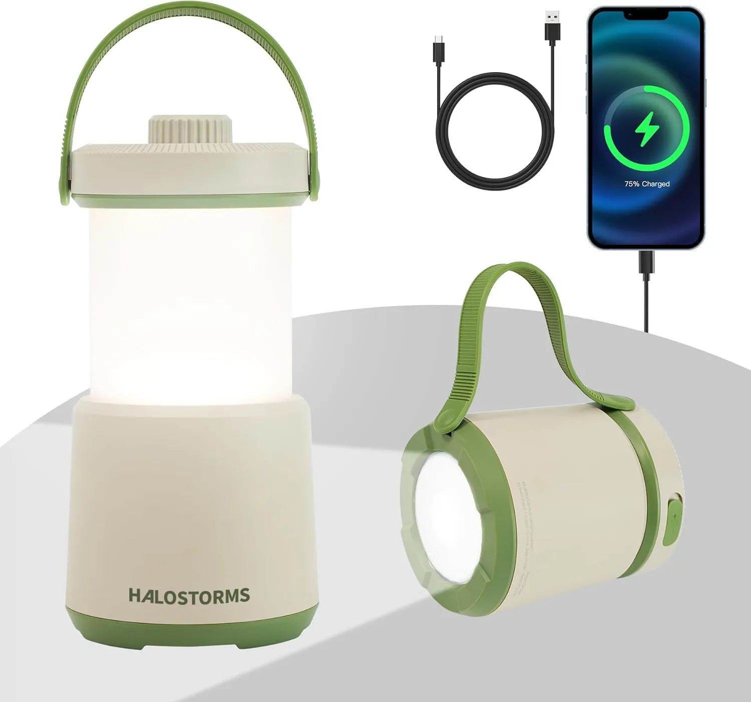 2PK LED Camping Lantern Rechargeable, 800LM, 230Hours Runtime, 5 Modes Camping Light with Red Light, IPX4 Waterproof Lantern Flashlight for Hurricane,Emergency,Power Outages,Home,Hiking