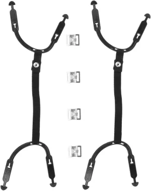 2Sets Adjustable Helmet Chin Strap Replacement Kit with Ear Sling Loops Fit for Ice Hockey Football and Safety Helmets Easy Maintenance and Enhanced Safety