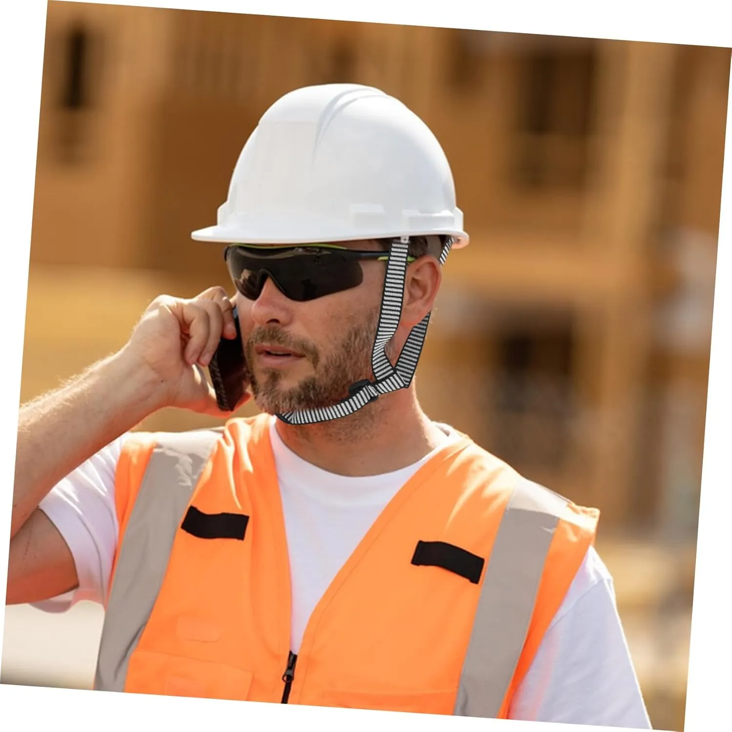 Angoily 3pcs Hard Hat Chin Strap Adjustable Helmet Chin Protector for Construction Safety Stable and Easy to Install Fit Replacement for Broken Straps