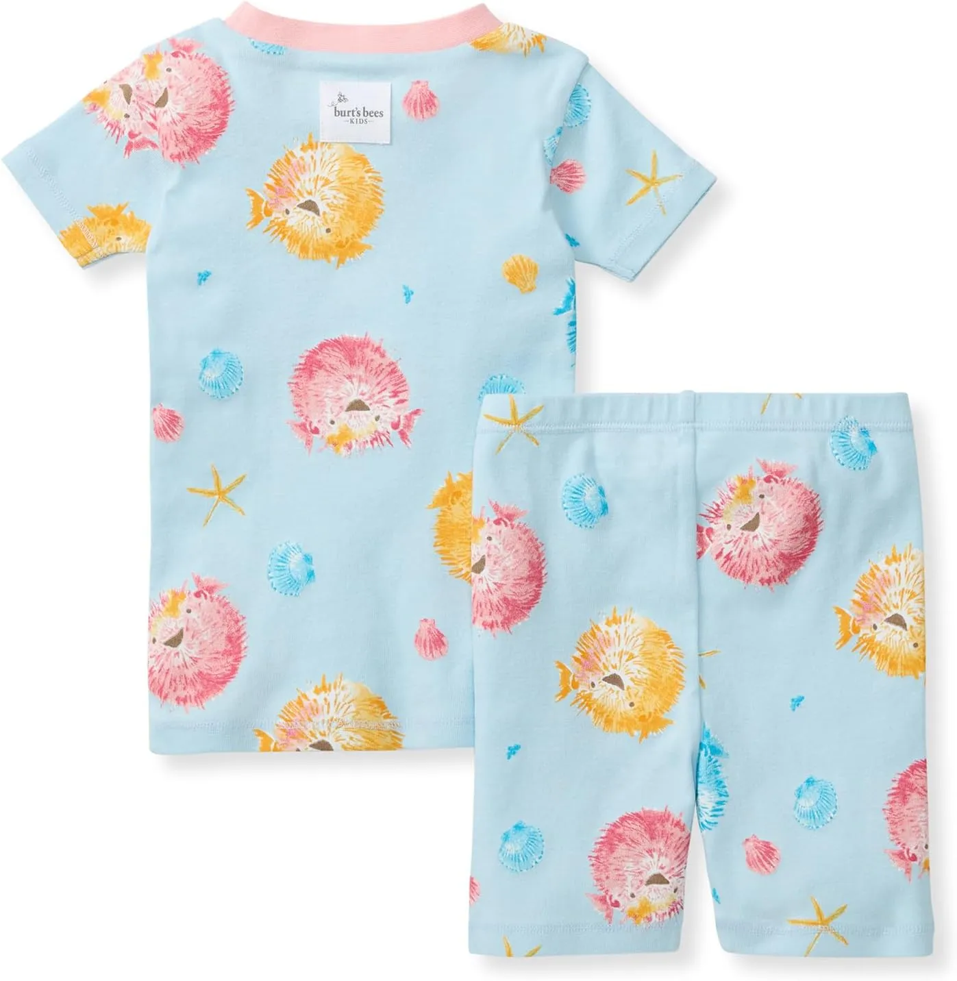 Burt's Bees Baby Baby Girls' Pajamas, Tee and Short 2-Piece Pj Set