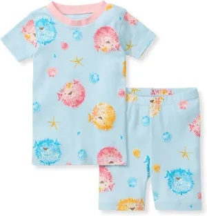 Burt's Bees Baby Baby Girls' Pajamas, Tee and Short 2-Piece Pj Set