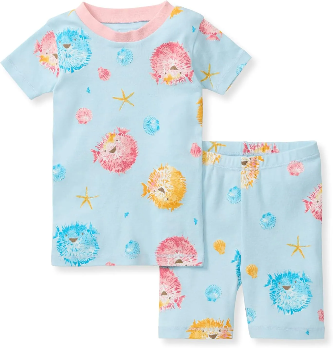 Burt's Bees Baby Baby Girls' Pajamas, Tee and Short 2-Piece Pj Set