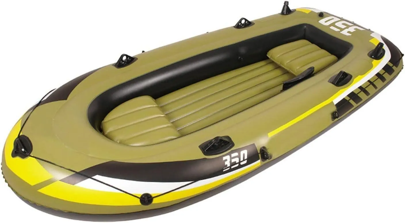 Canoe Inflatable Canoe Inflatable Boat Portable Thickened PVC Inflatable Boat with Air Pump Paddles