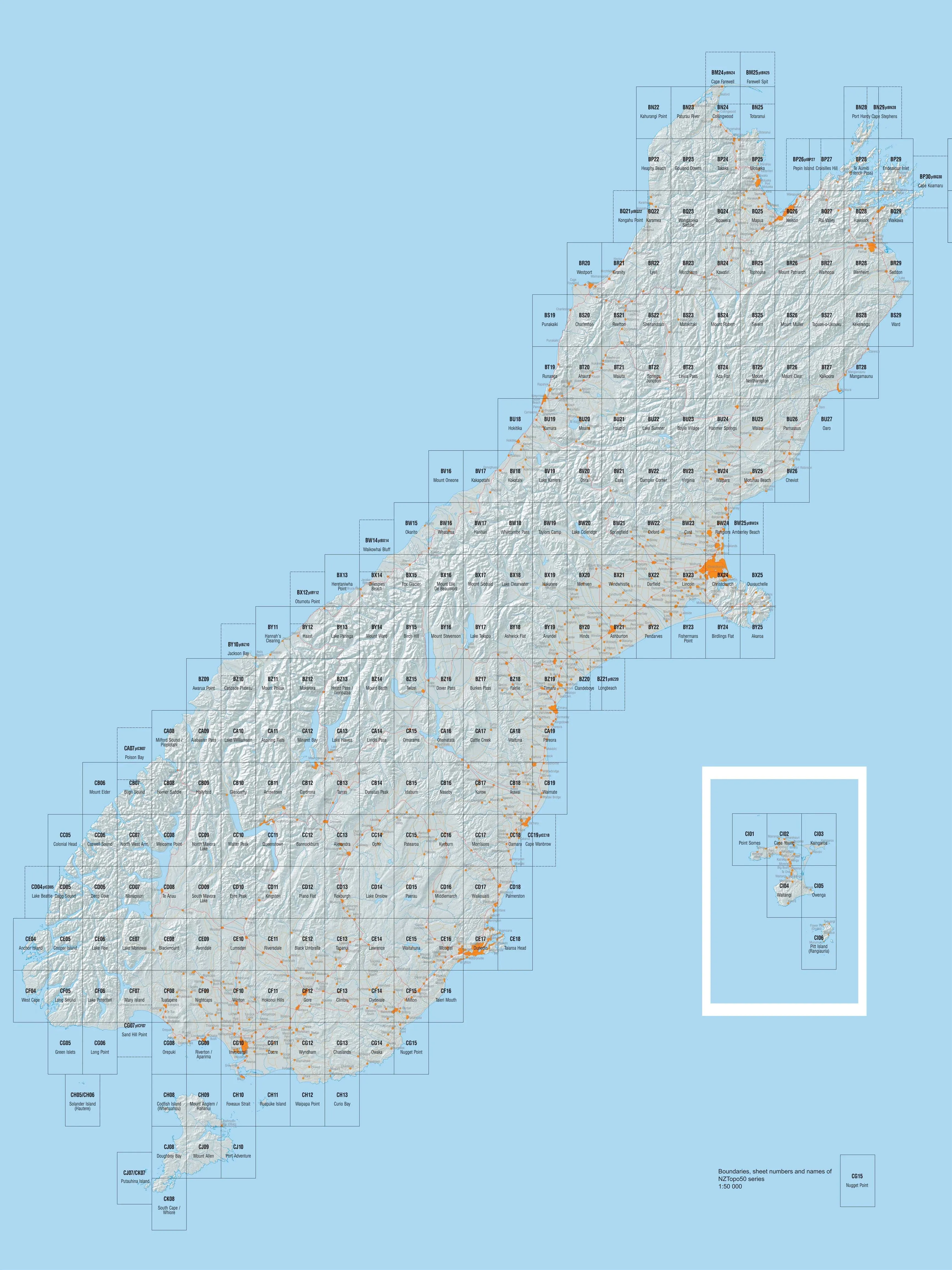 CD18 - Palmerston Topo50 map