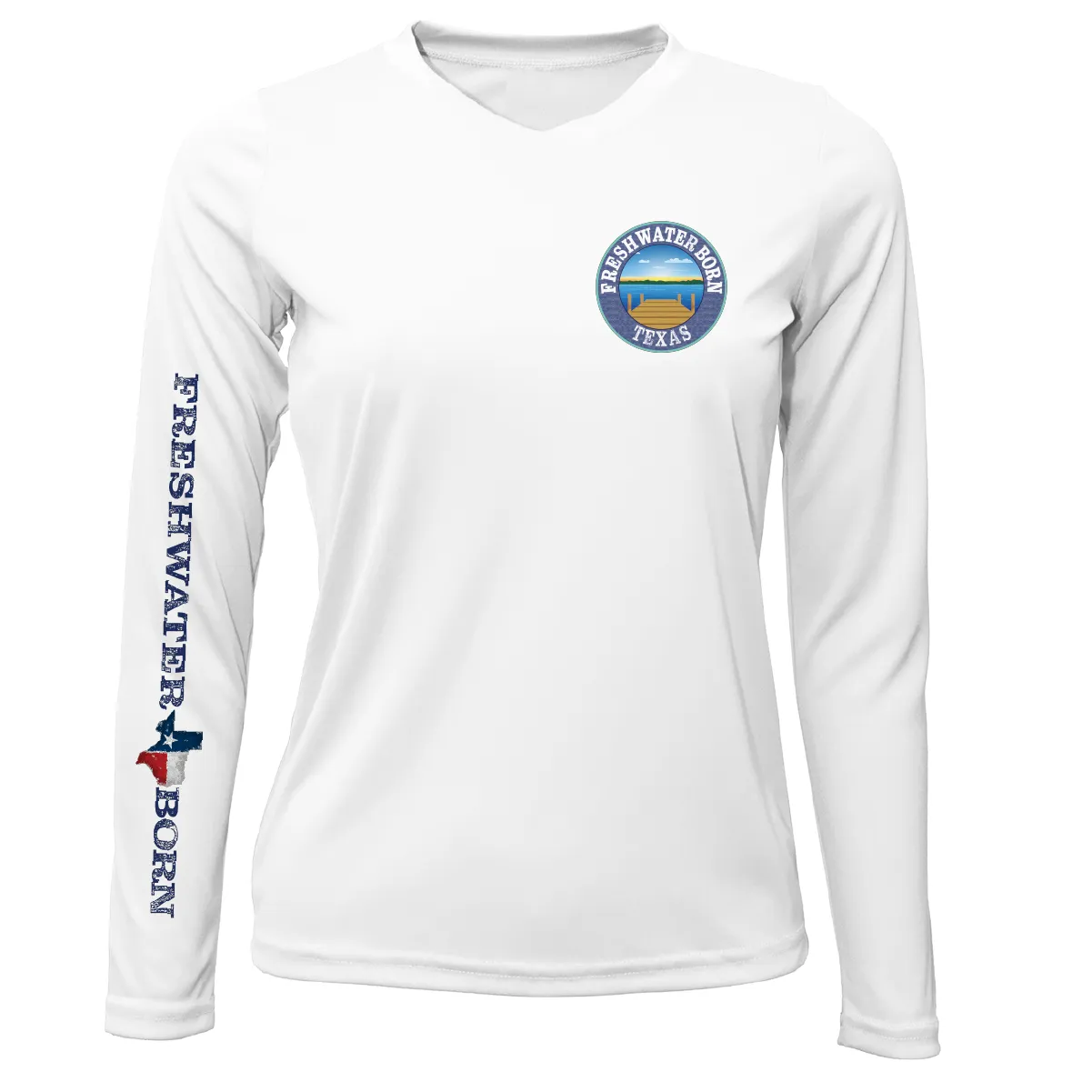 College Station Freshwater Born Women's Long Sleeve UPF 50  Dry-Fit Shirt
