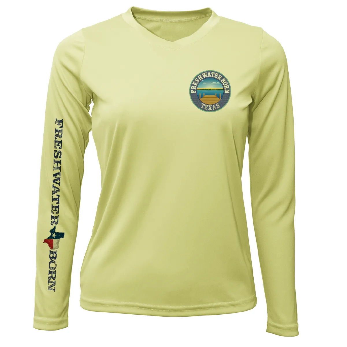 College Station Freshwater Born Women's Long Sleeve UPF 50  Dry-Fit Shirt
