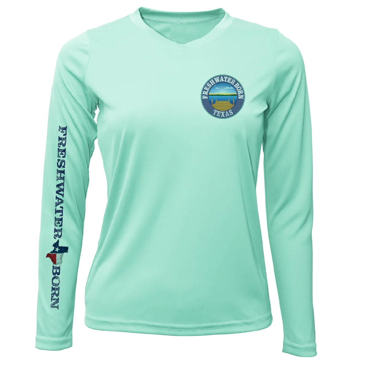 College Station Freshwater Born Women's Long Sleeve UPF 50  Dry-Fit Shirt