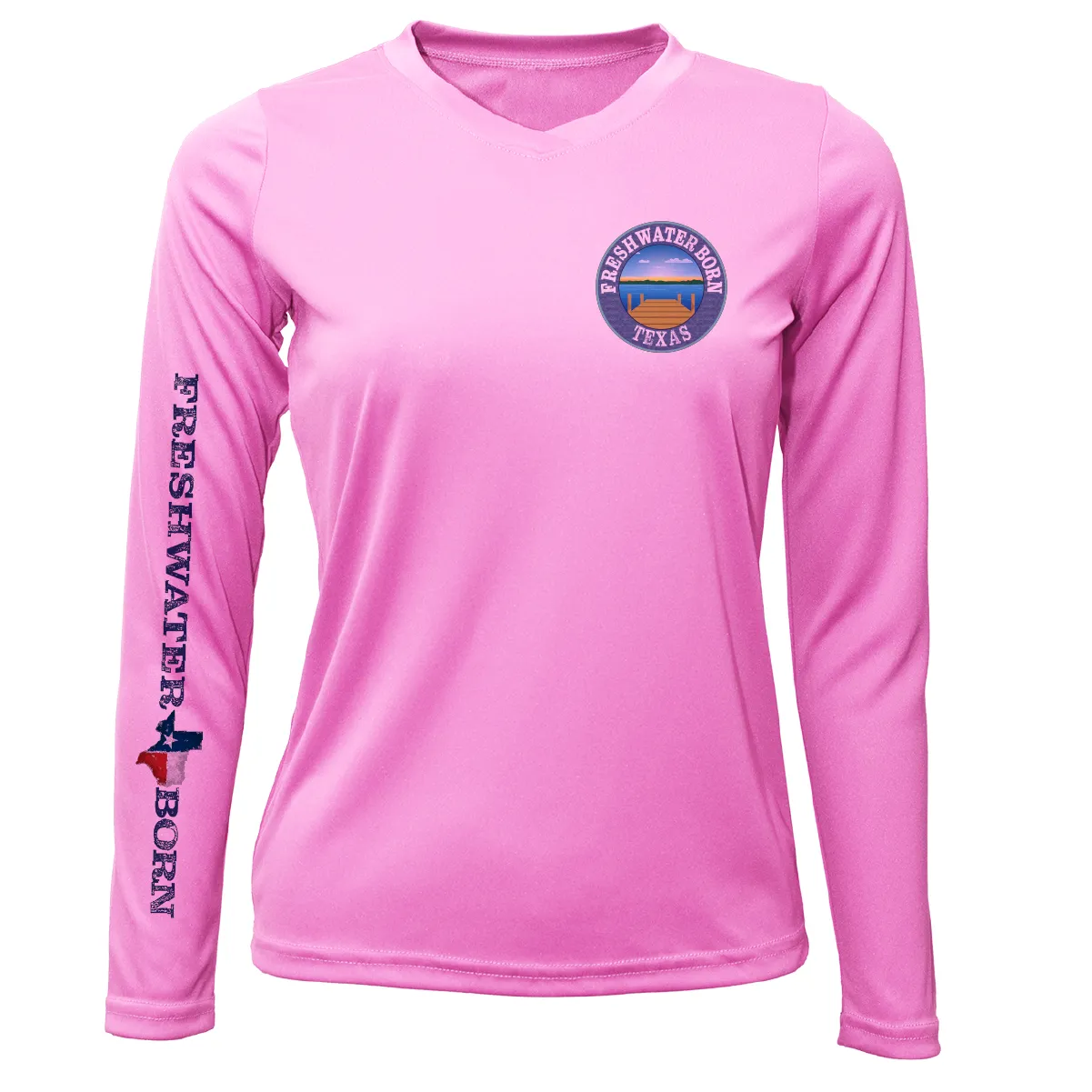 College Station Freshwater Born Women's Long Sleeve UPF 50  Dry-Fit Shirt