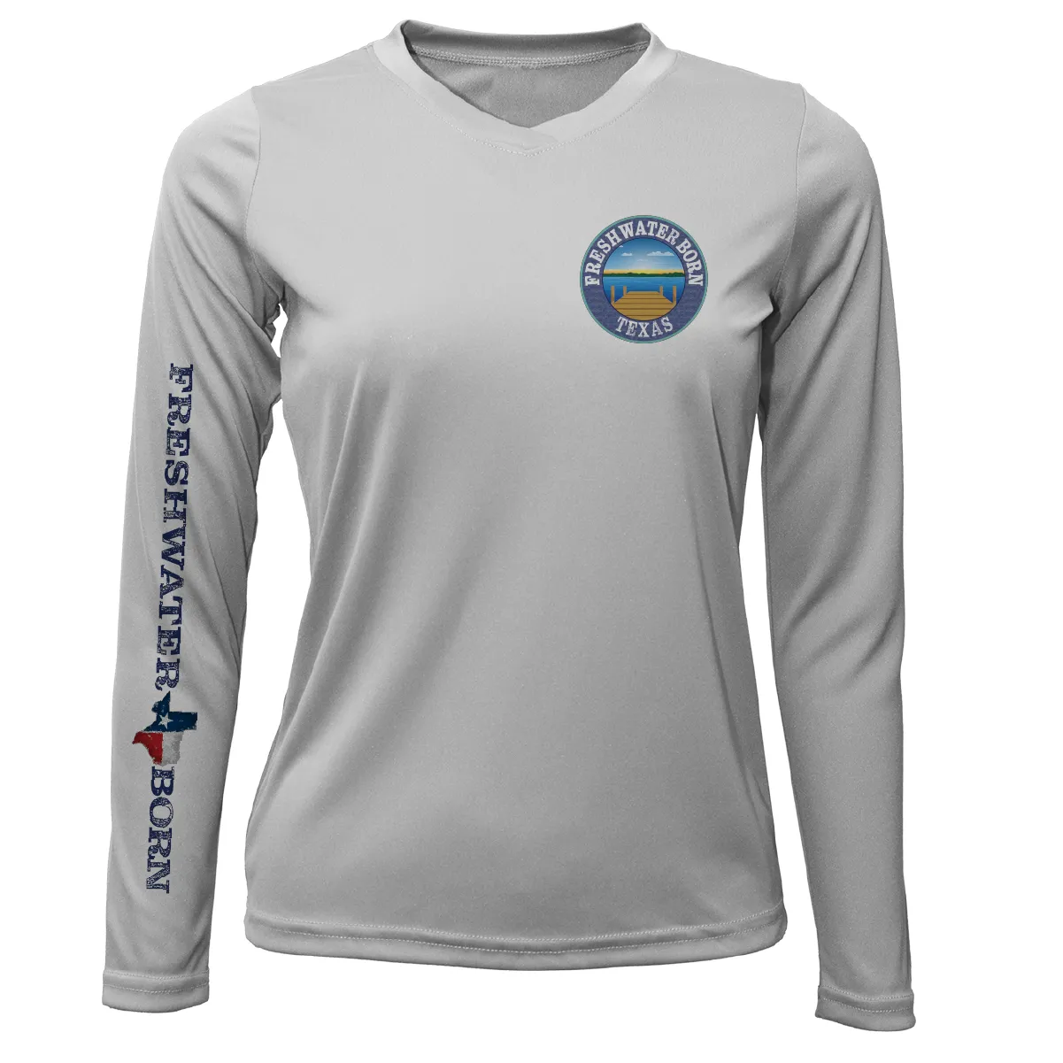 College Station Freshwater Born Women's Long Sleeve UPF 50  Dry-Fit Shirt