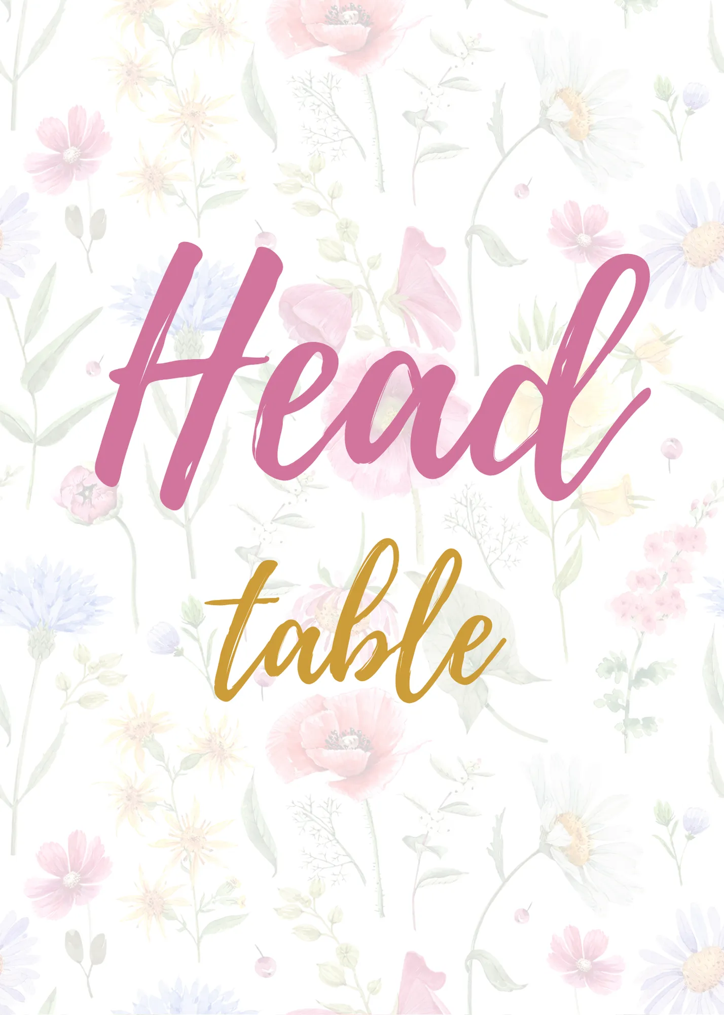 Garden Party Table Numbers