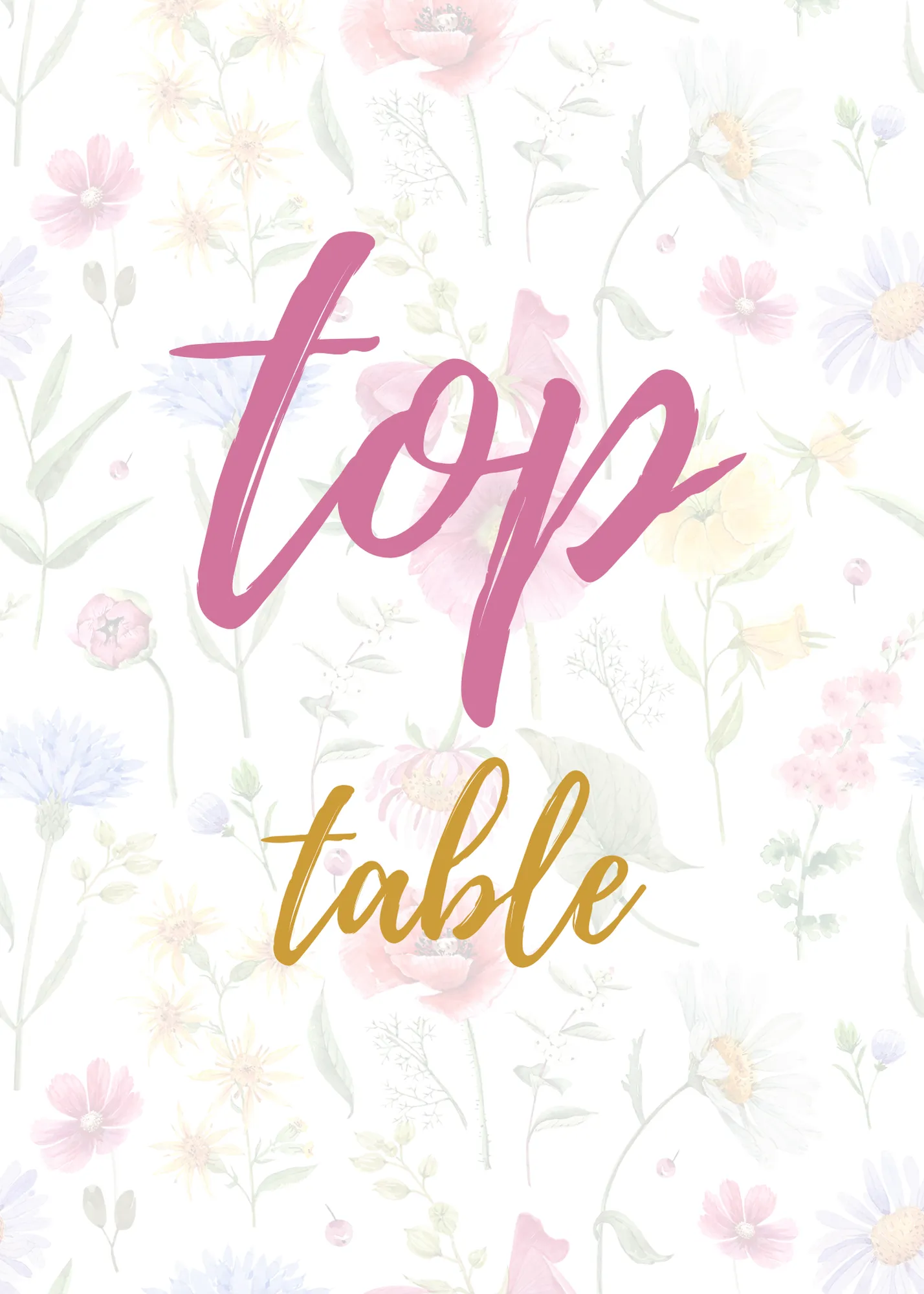 Garden Party Table Numbers