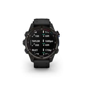 Garmin Descent Mk3I Dive Computer 43Mm Carbon Grey Dlc Titanium With Black Silicone Band