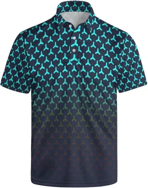 Golf Shirts for Men Quick Dry Funny Golf Polo Shirts Short Sleeve Moisture Wicking Polo Shirts for Men