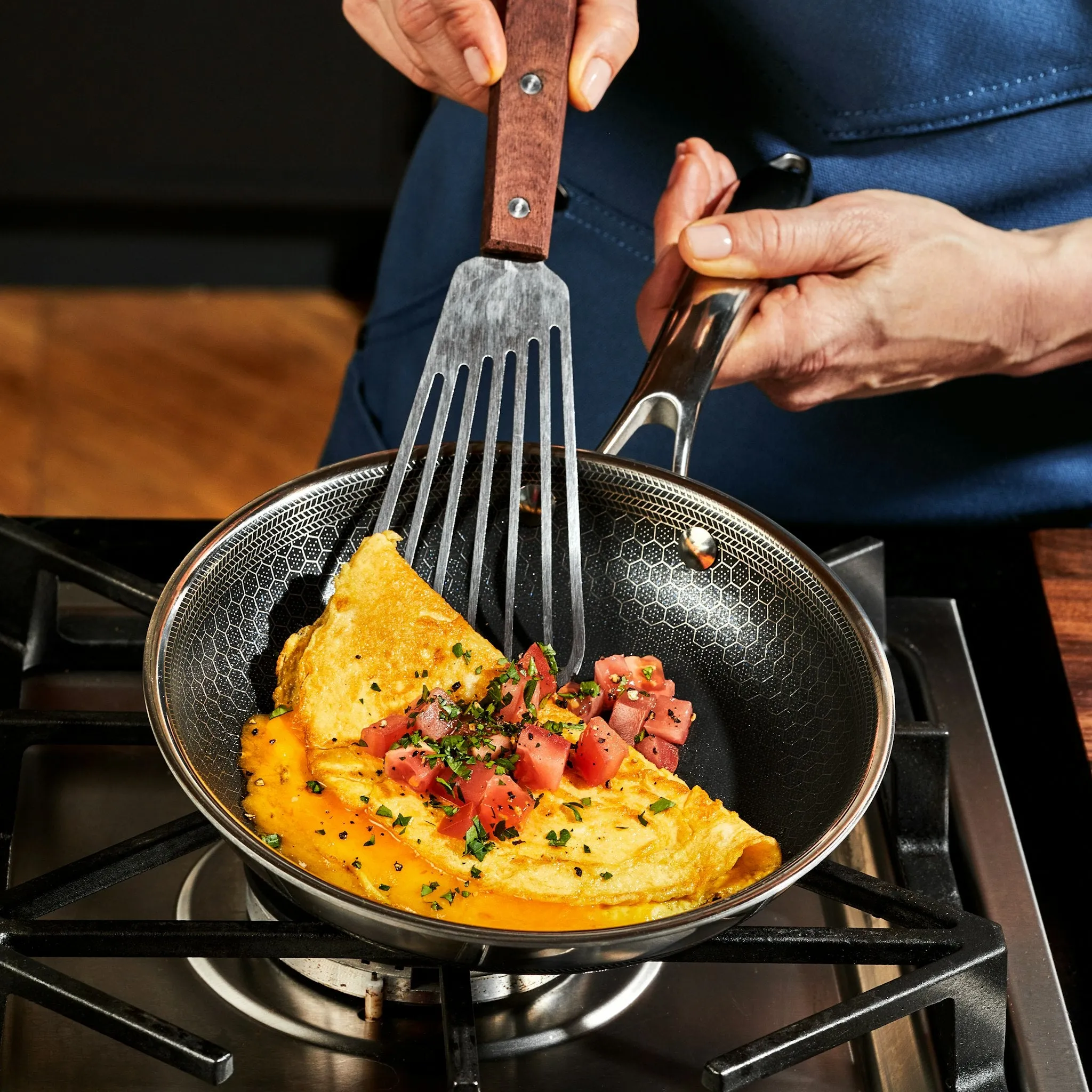 Hybrid Fry Pan Set with Lids, 6pc