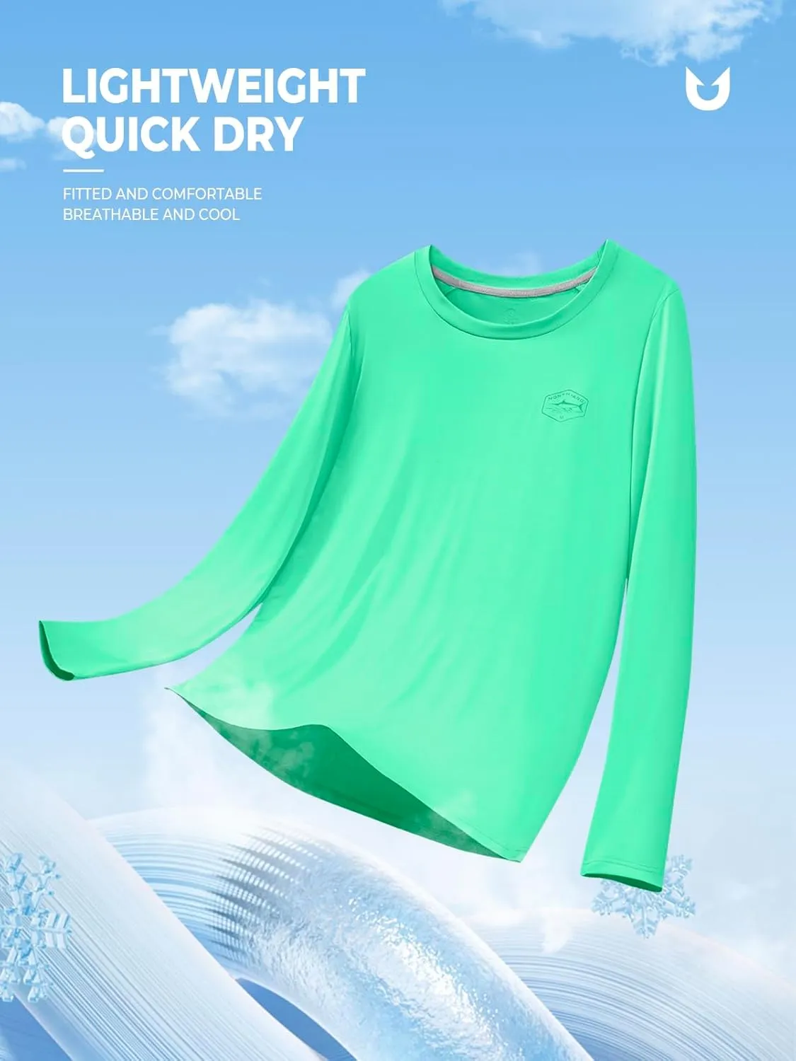 NORTHYARD Men's UPF 50  Sun Protection Shirts Long Sleeve Beach Swim Rash Guard UV Lightweight Quick Dry Fishing SPF T-Shirt