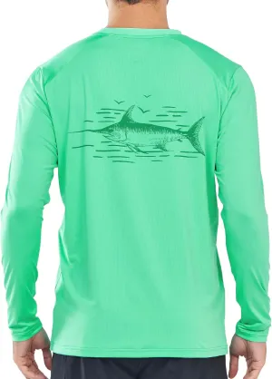 NORTHYARD Men's UPF 50  Sun Protection Shirts Long Sleeve Beach Swim Rash Guard UV Lightweight Quick Dry Fishing SPF T-Shirt