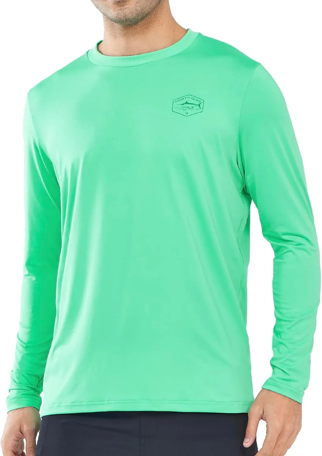 NORTHYARD Men's UPF 50  Sun Protection Shirts Long Sleeve Beach Swim Rash Guard UV Lightweight Quick Dry Fishing SPF T-Shirt