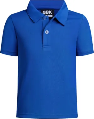 QBK Toddler to Youth Boys' Performance Polo Kids Collared Golf Shirt School Uniform