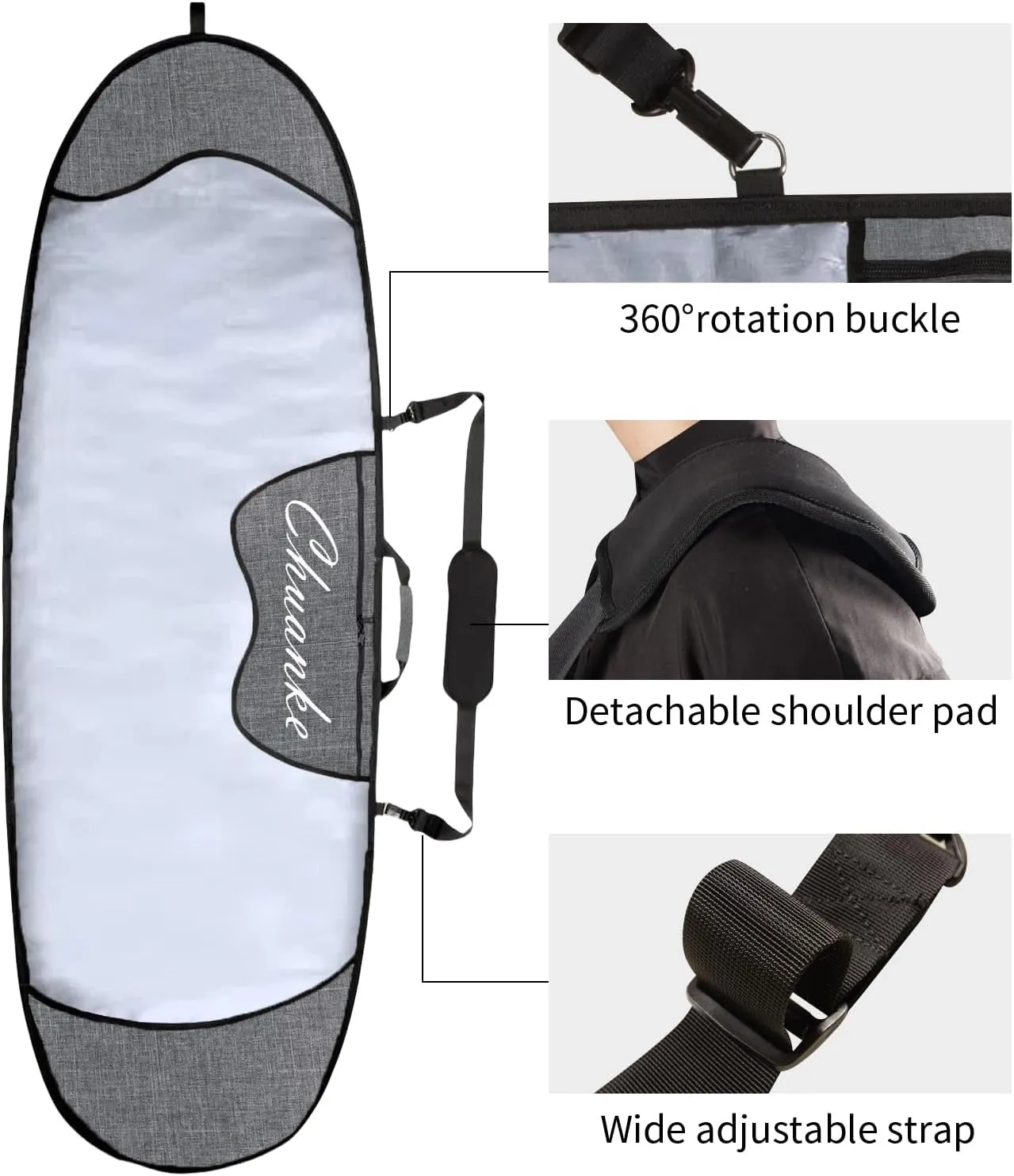 Surfboard Carrying Bags for Outdoor surfboard storage bag longboard bag,6'0, 6'6, 7'0, 8'0,